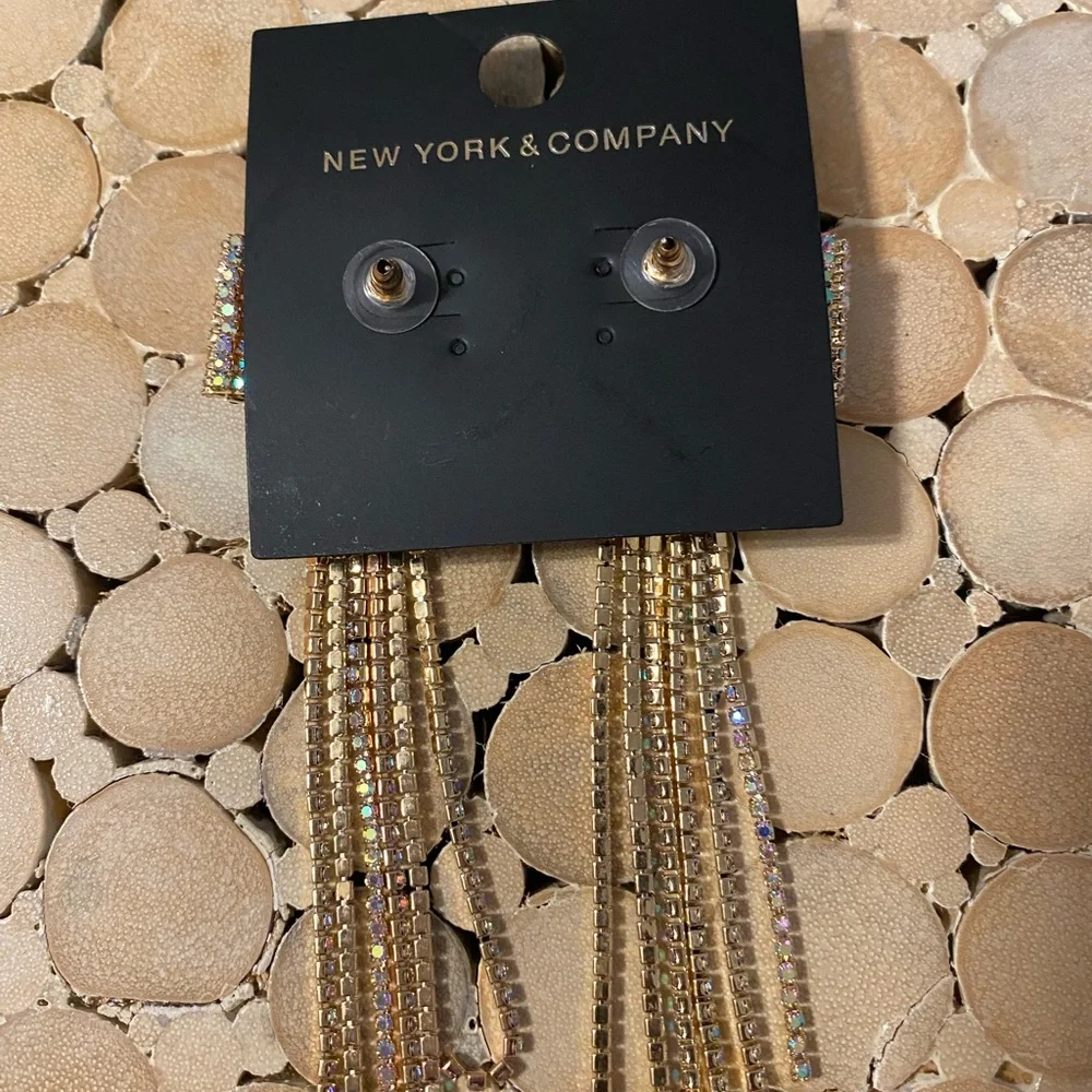 Rhinestone bow shaped earrings - Picture 4 of 4